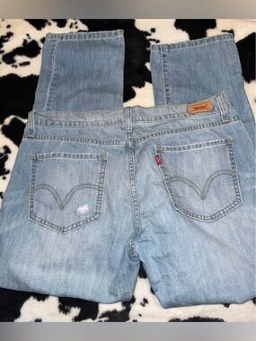 Levi's Boyfriend 513 Light Blue RED TAB Jeans